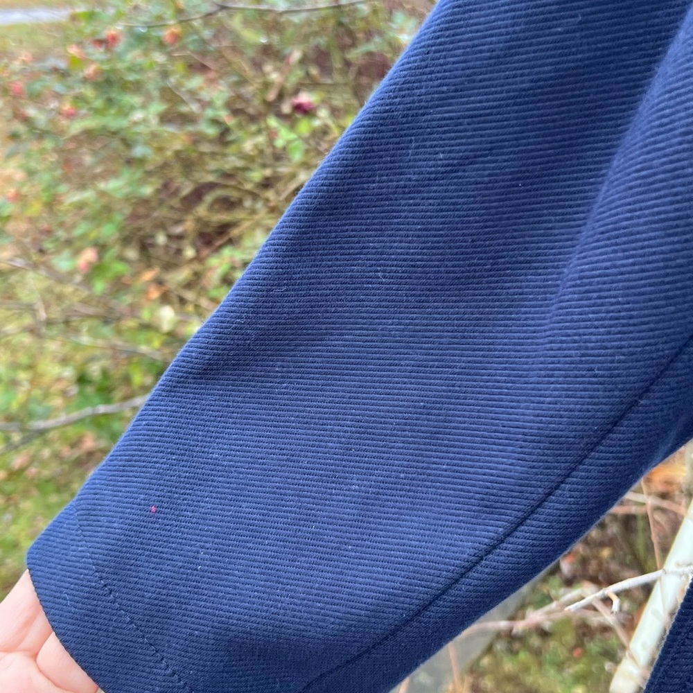 NWT Talbots Gorgeous Navy Military Style Lined High Neck Blazer - Picture 4 of 7